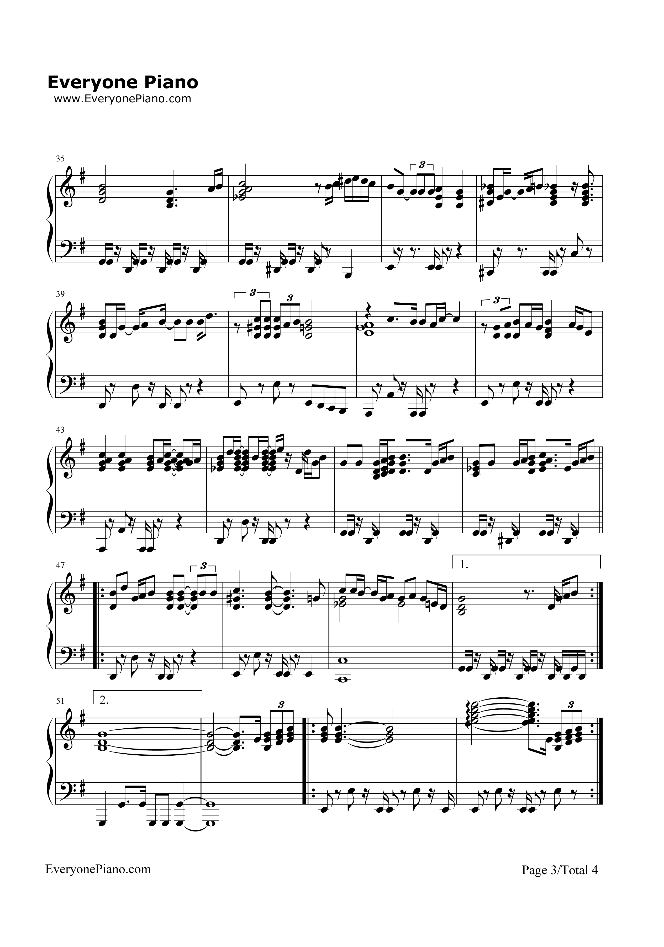 If_I_Was_Your_Woman/Walk_On_By钢琴谱_Alicia_Keys