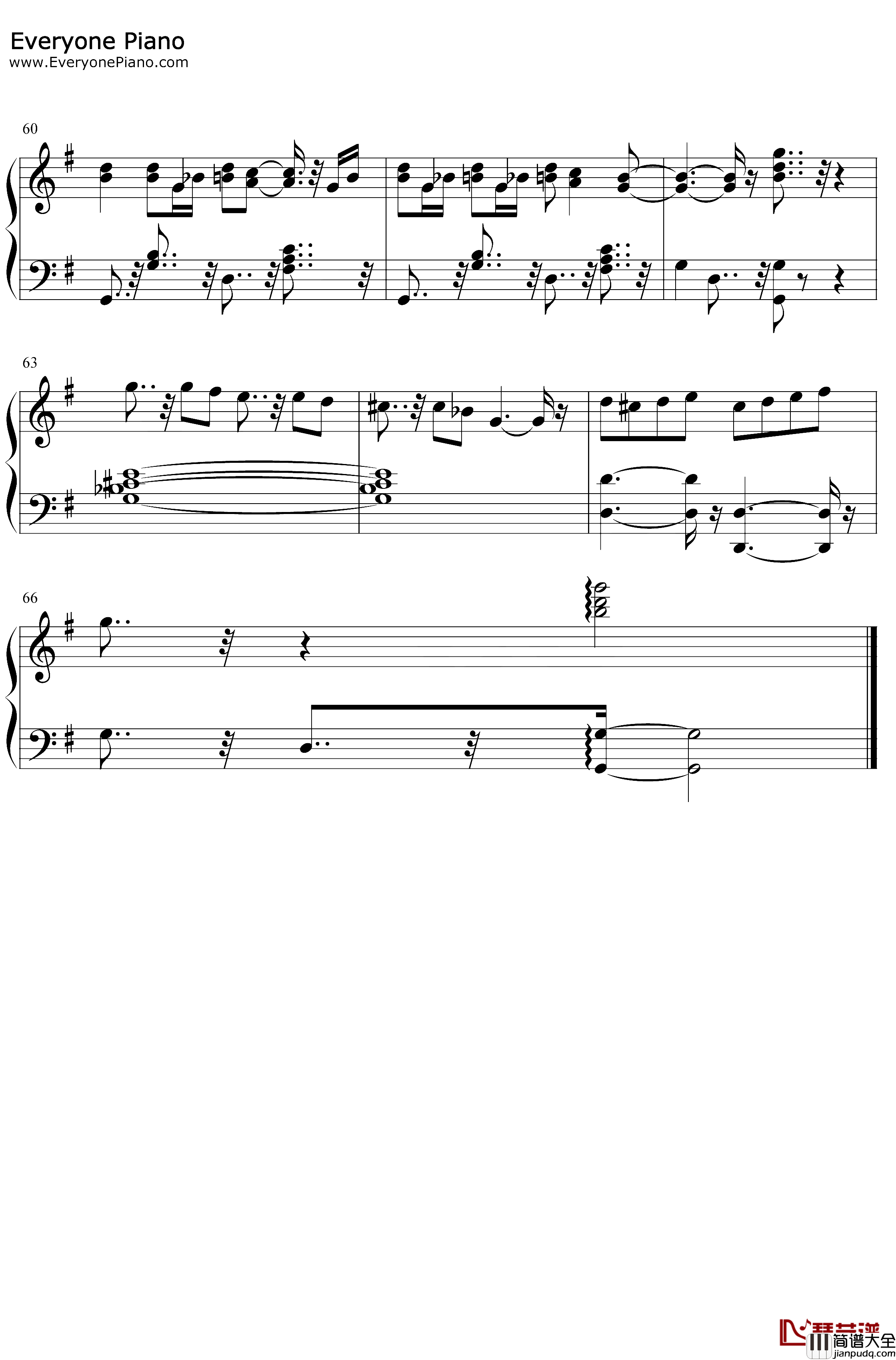 猫之步态舞钢琴谱_戴维·赫勒韦尔_经典爵士钢琴曲