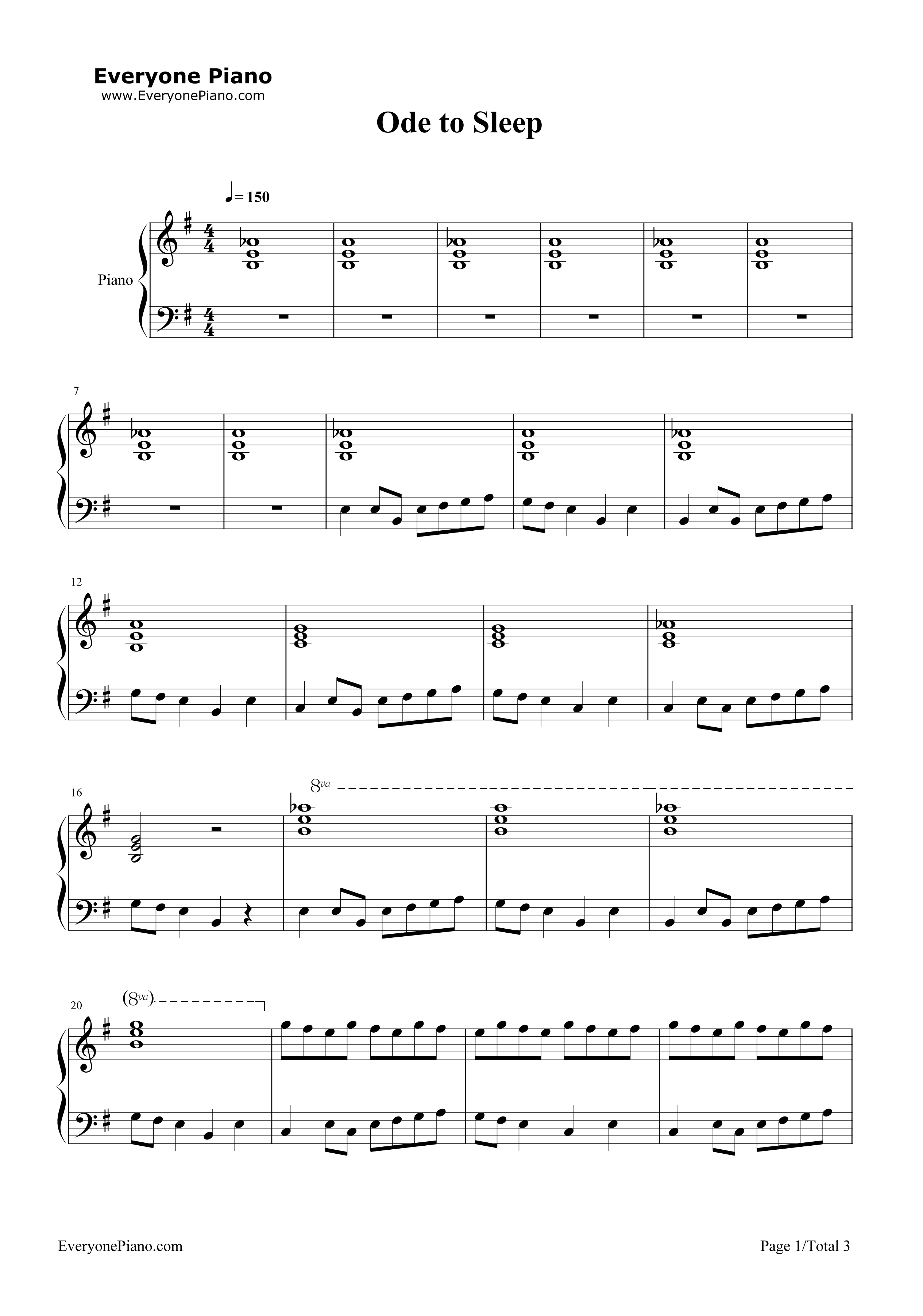 Ode_to_Sleep钢琴谱_Twenty_One_Pilots