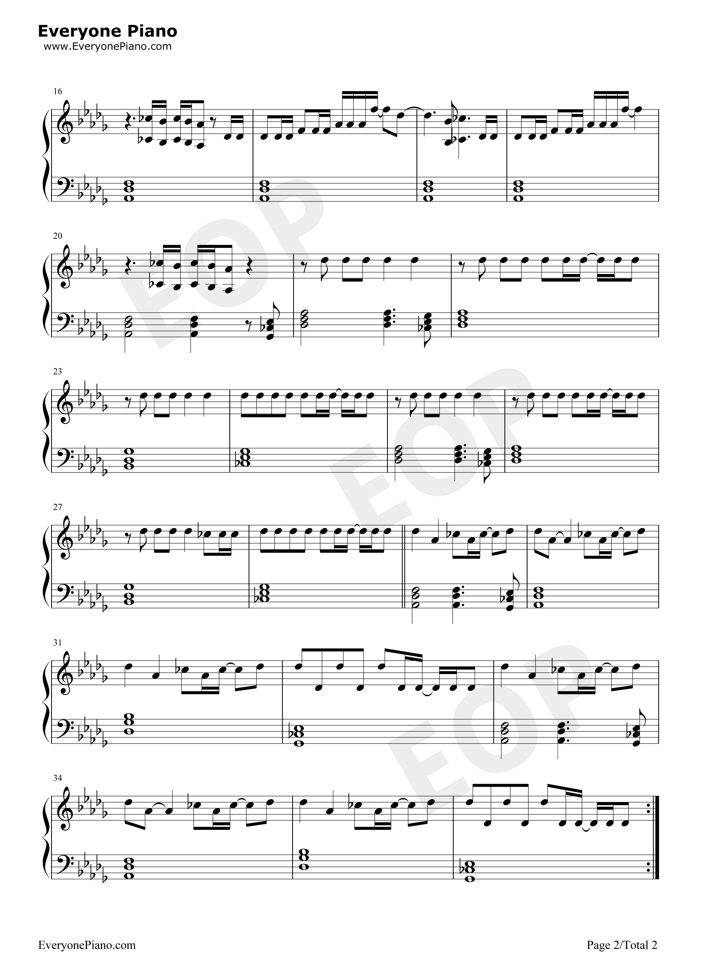 Dumb_Blonde钢琴谱_Avril_Lavigne