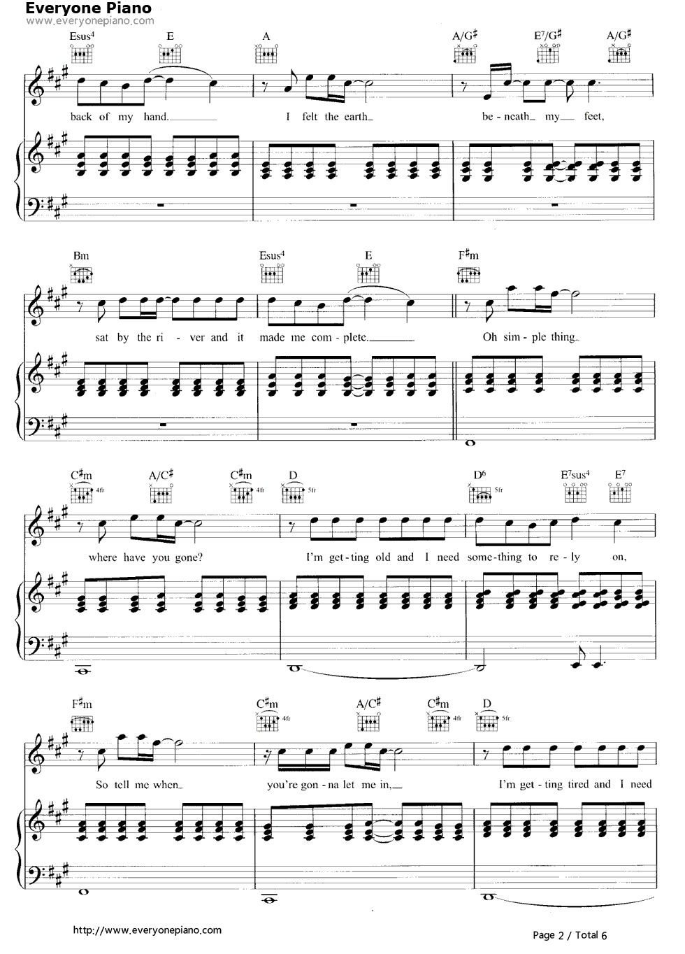 Somewhere_Only_We_Know钢琴谱_Keane