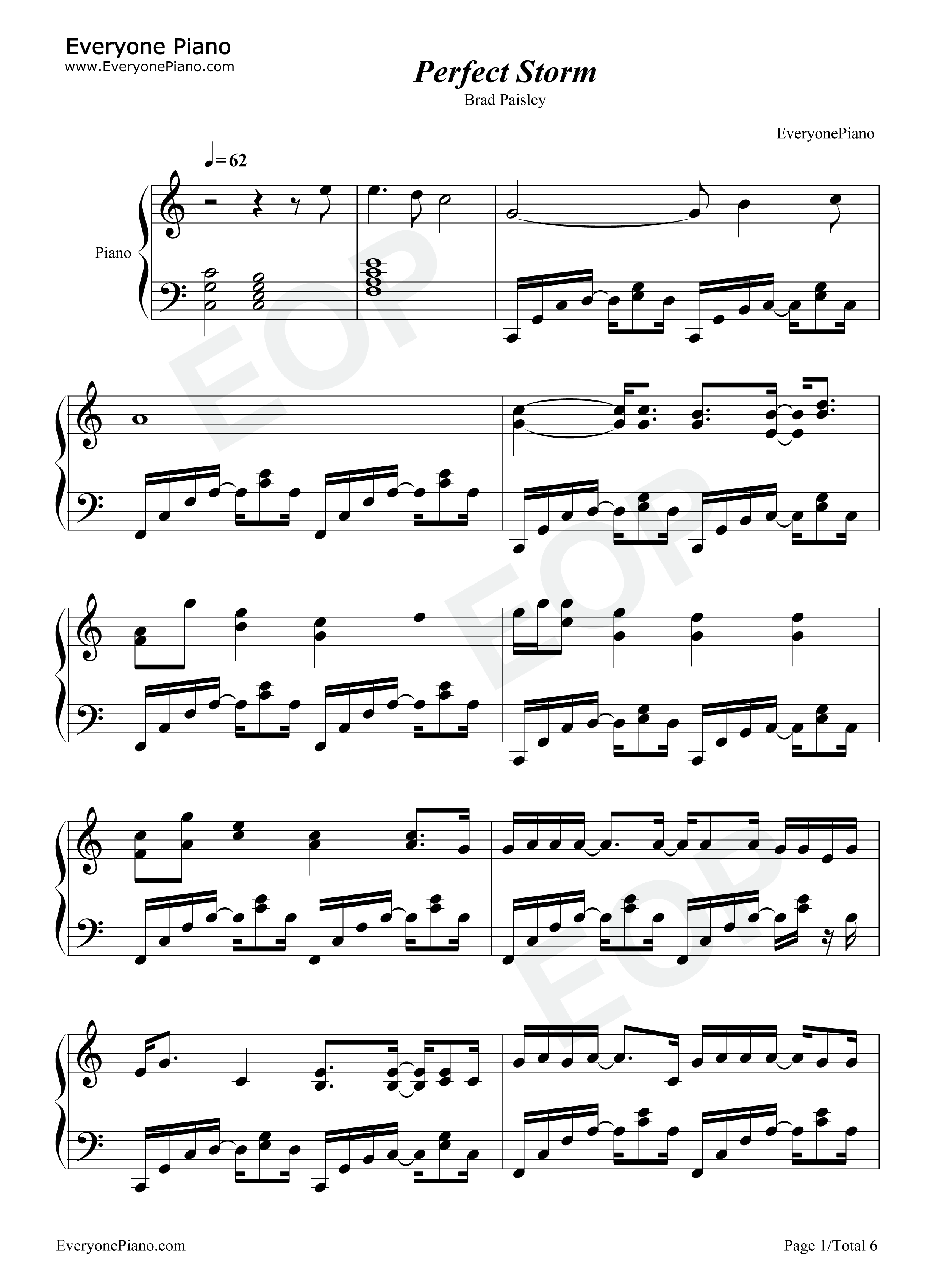 Perfect_Storm钢琴谱_Brad_Paisley__布莱德·派斯里