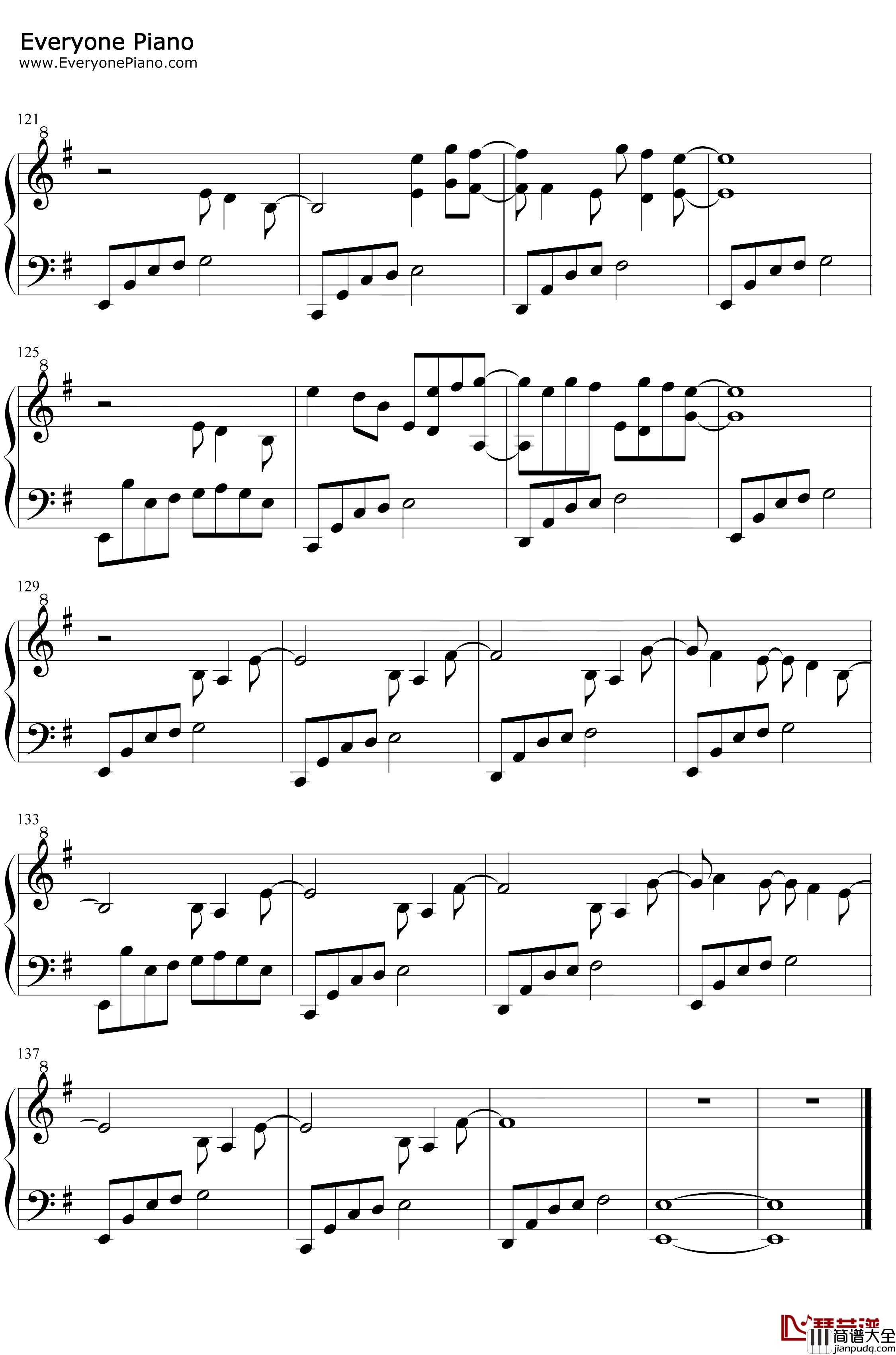 Asphyxia钢琴谱_逆时针向_抖音超火背景音乐