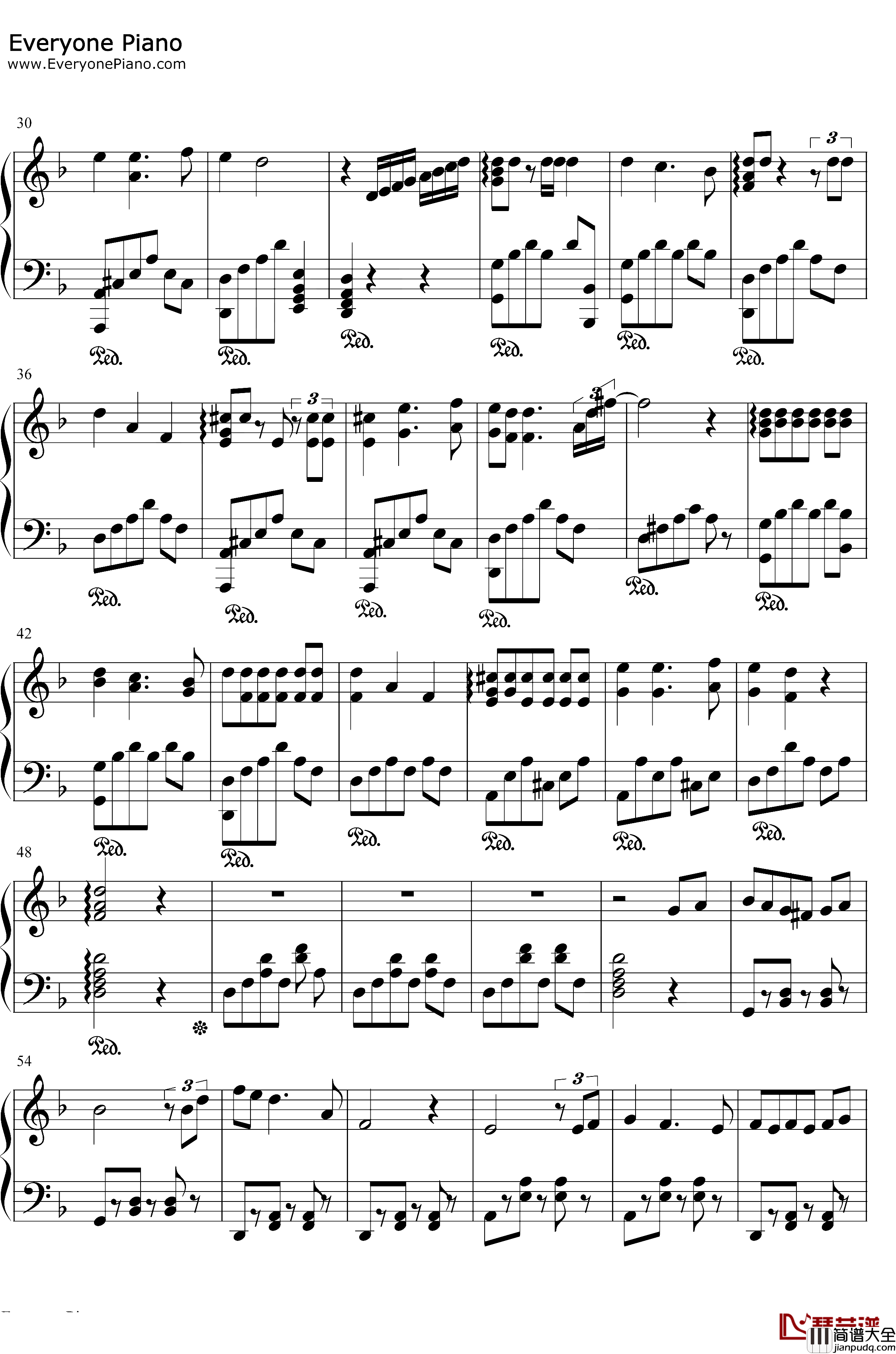 ElSolse_Recuesta钢琴谱_Edison_黑礁OST
