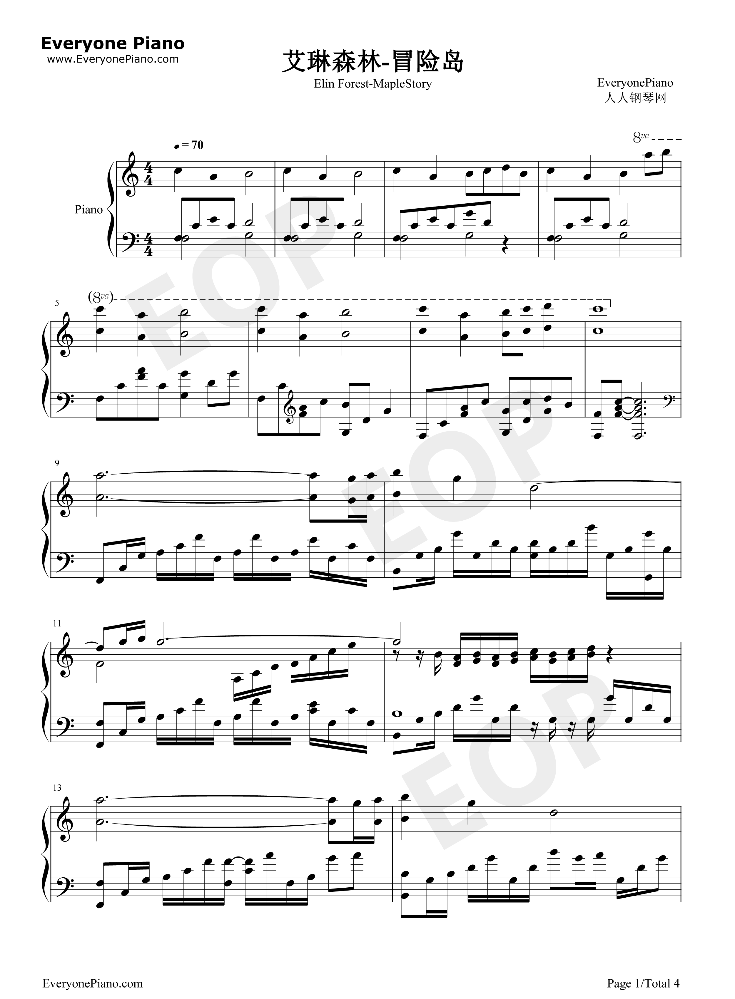 艾琳森林钢琴谱_CODASOUND_Studio_EIM