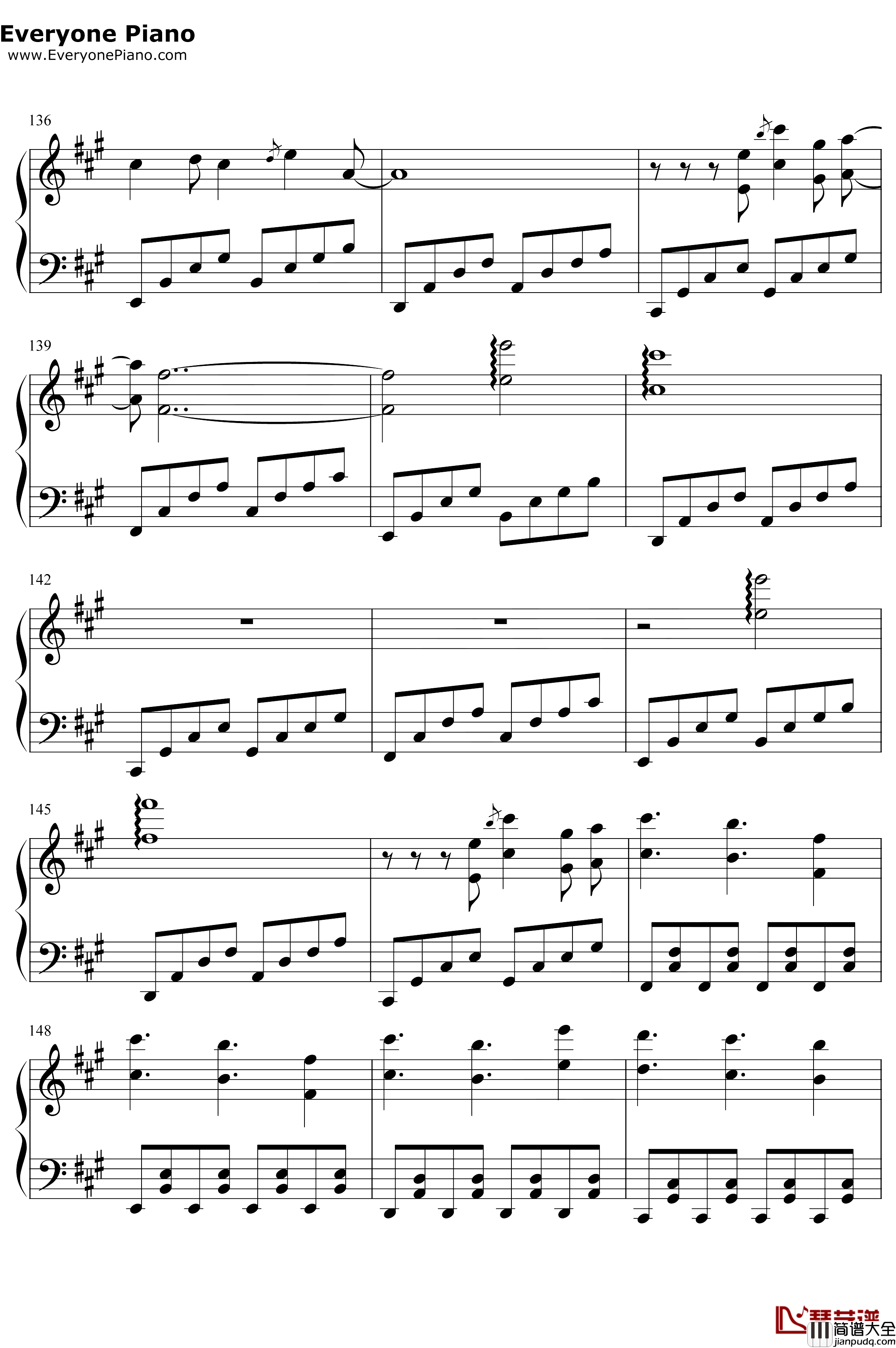 Schwarzer_Regen钢琴谱_初音未来_黑暗森林_我的三体第二季主题曲