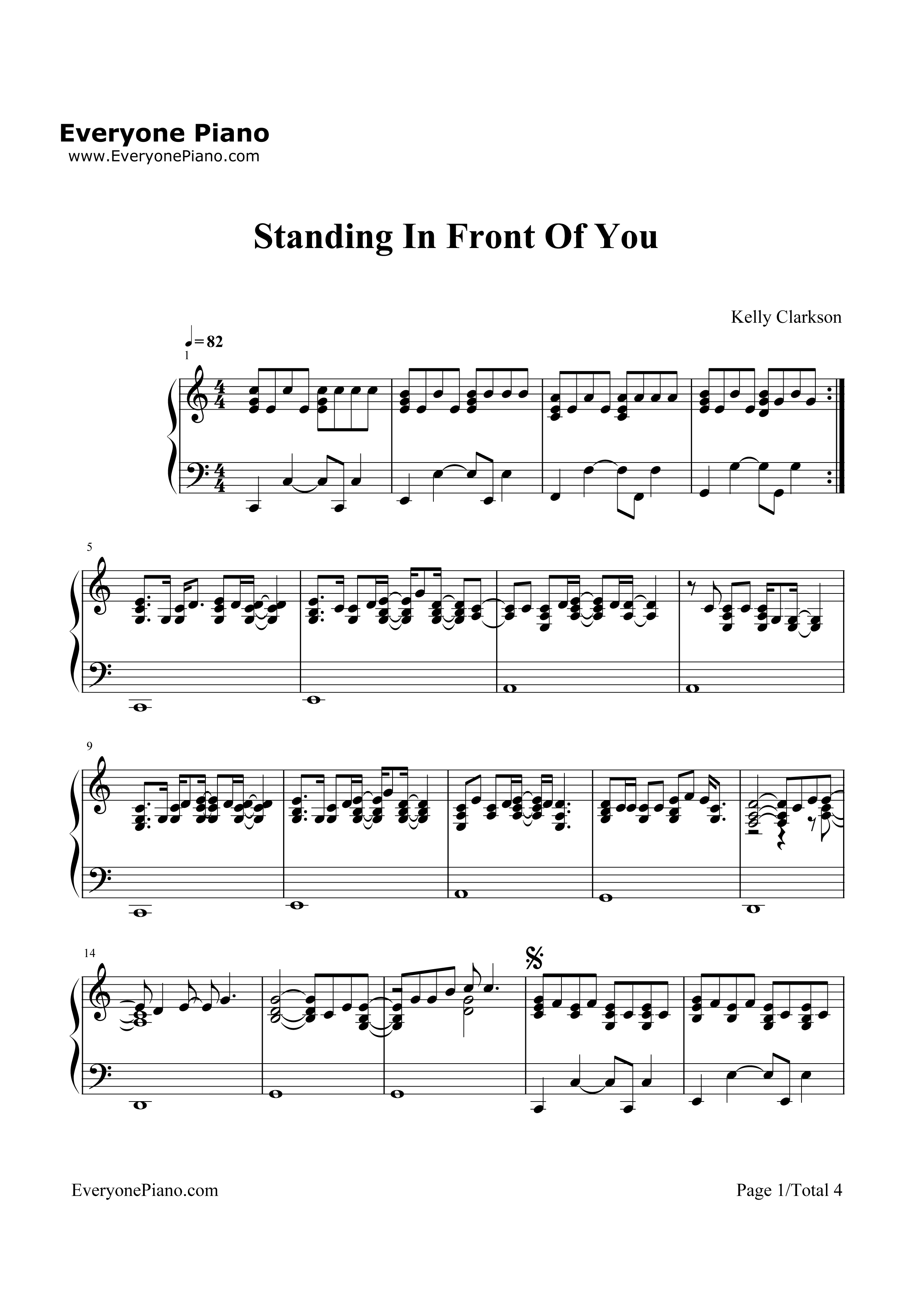 Standing_In_Front_Of_You钢琴谱_Kelly_Clarkson