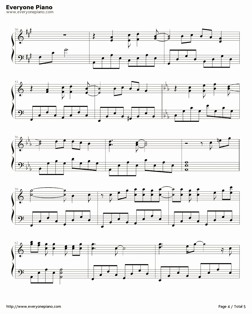 Because_You_Live钢琴谱_杰西·麦卡尼__Jesse_McCartney