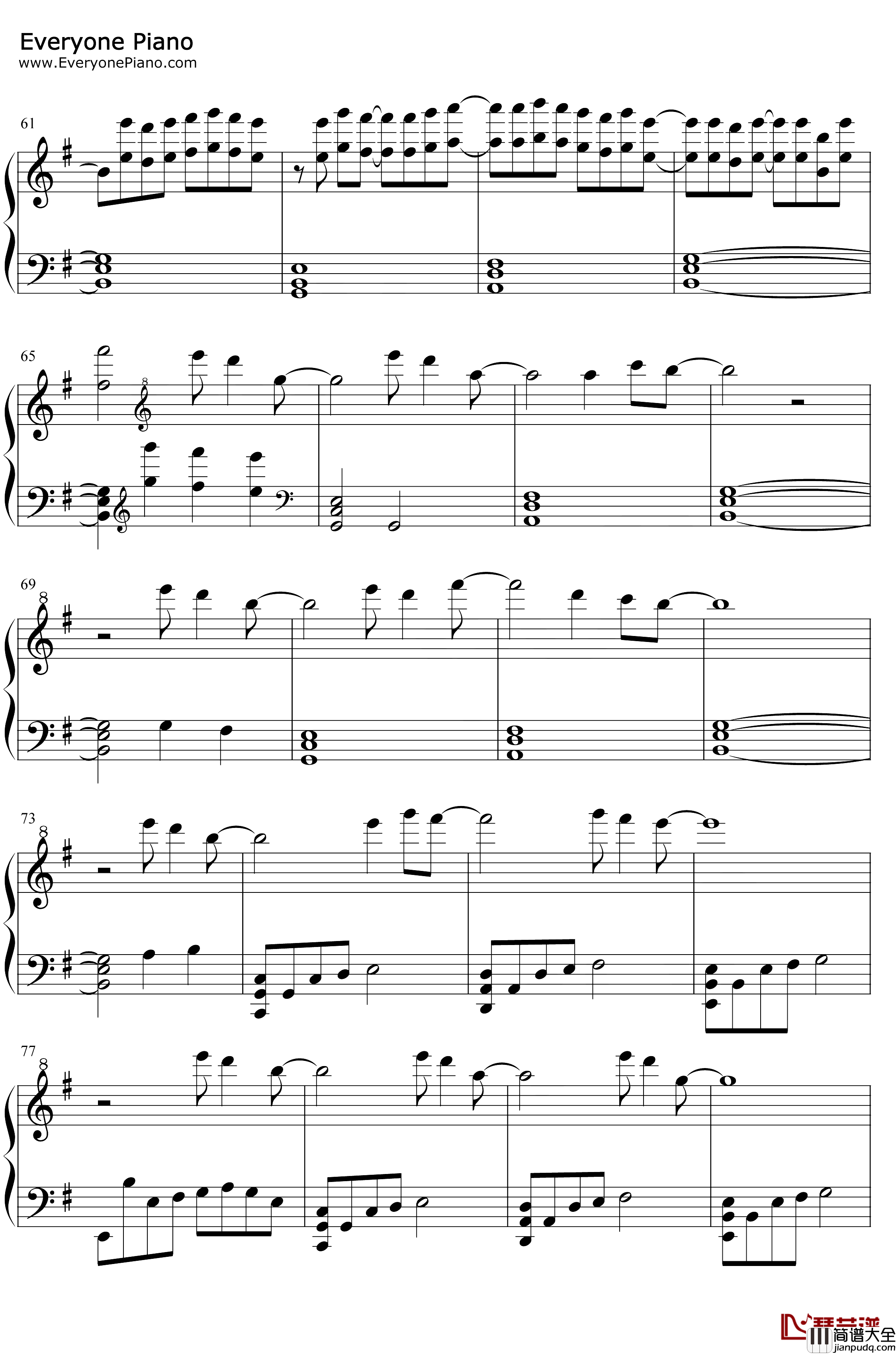 Asphyxia钢琴谱_逆时针向_抖音超火背景音乐