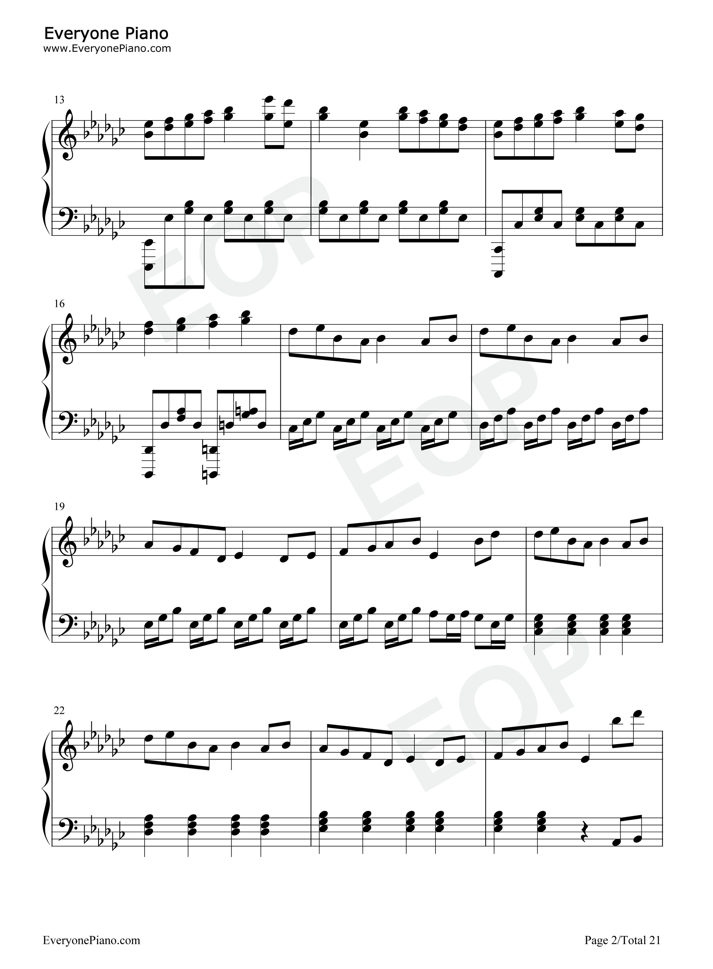 Touhou_Piano_Medley钢琴谱_Touhou