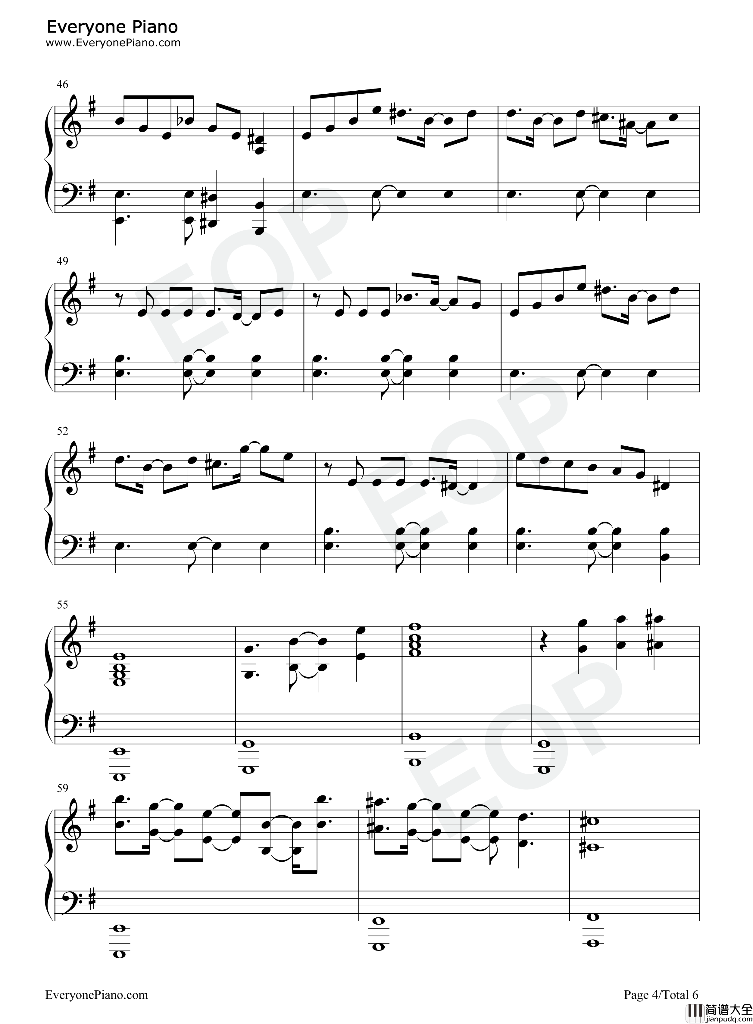 空条徐伦处刑曲钢琴谱_菅野佑悟