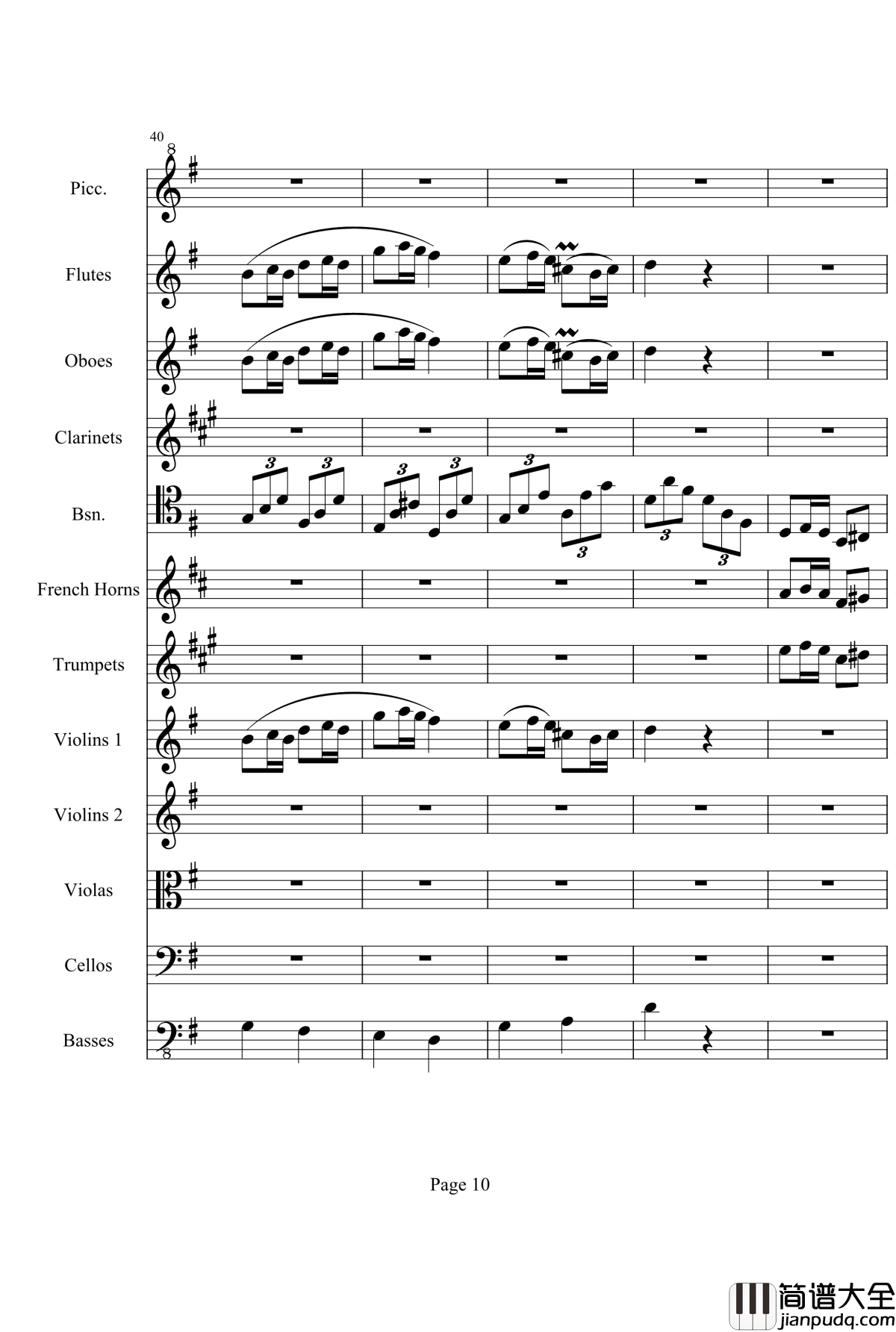奏鸣曲之交响钢琴谱_第25首_Ⅲ_贝多芬_beethoven
