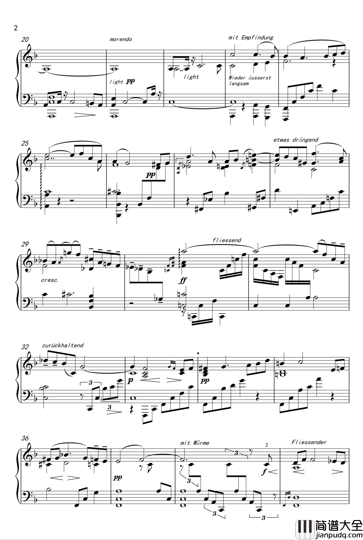 马勒第五交响曲_小柔板_钢琴谱_Mahler_Symphony_No.5___4._Adagietto_何佩勋编配_马勒_Z.D.Lin