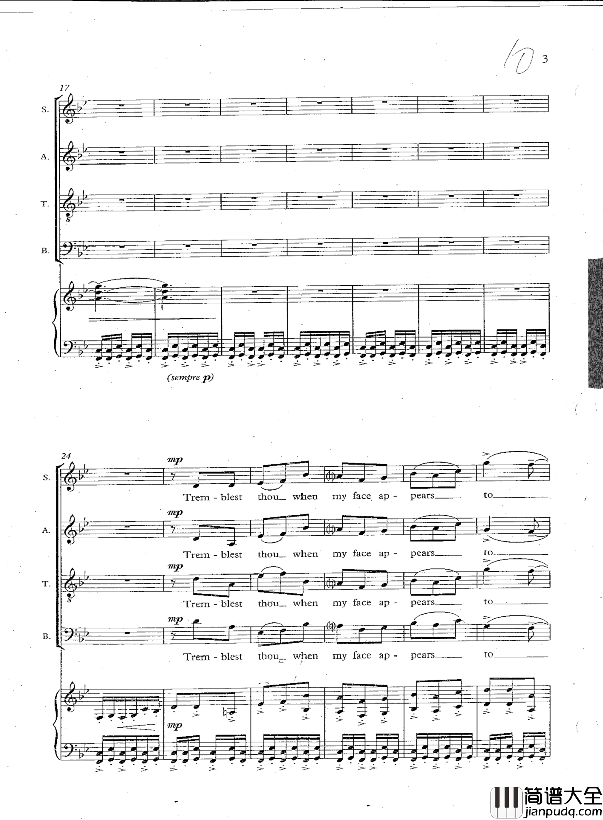 Tarik_ORegan钢琴谱_Triptych合唱谱Threnody