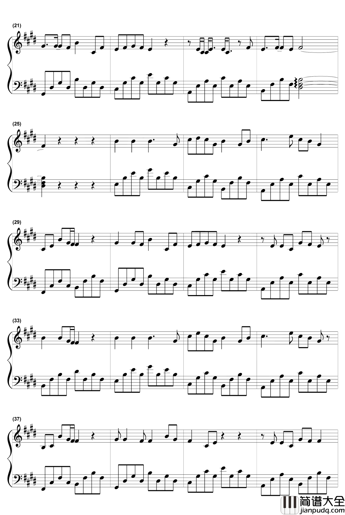 一荤一素钢琴谱_毛不易_你给我港湾,我给你期盼