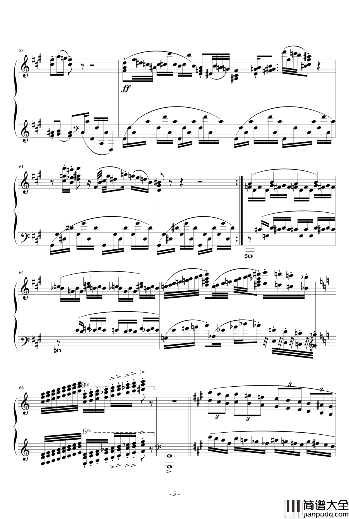 小温狂想曲_2.6钢琴谱_一个球