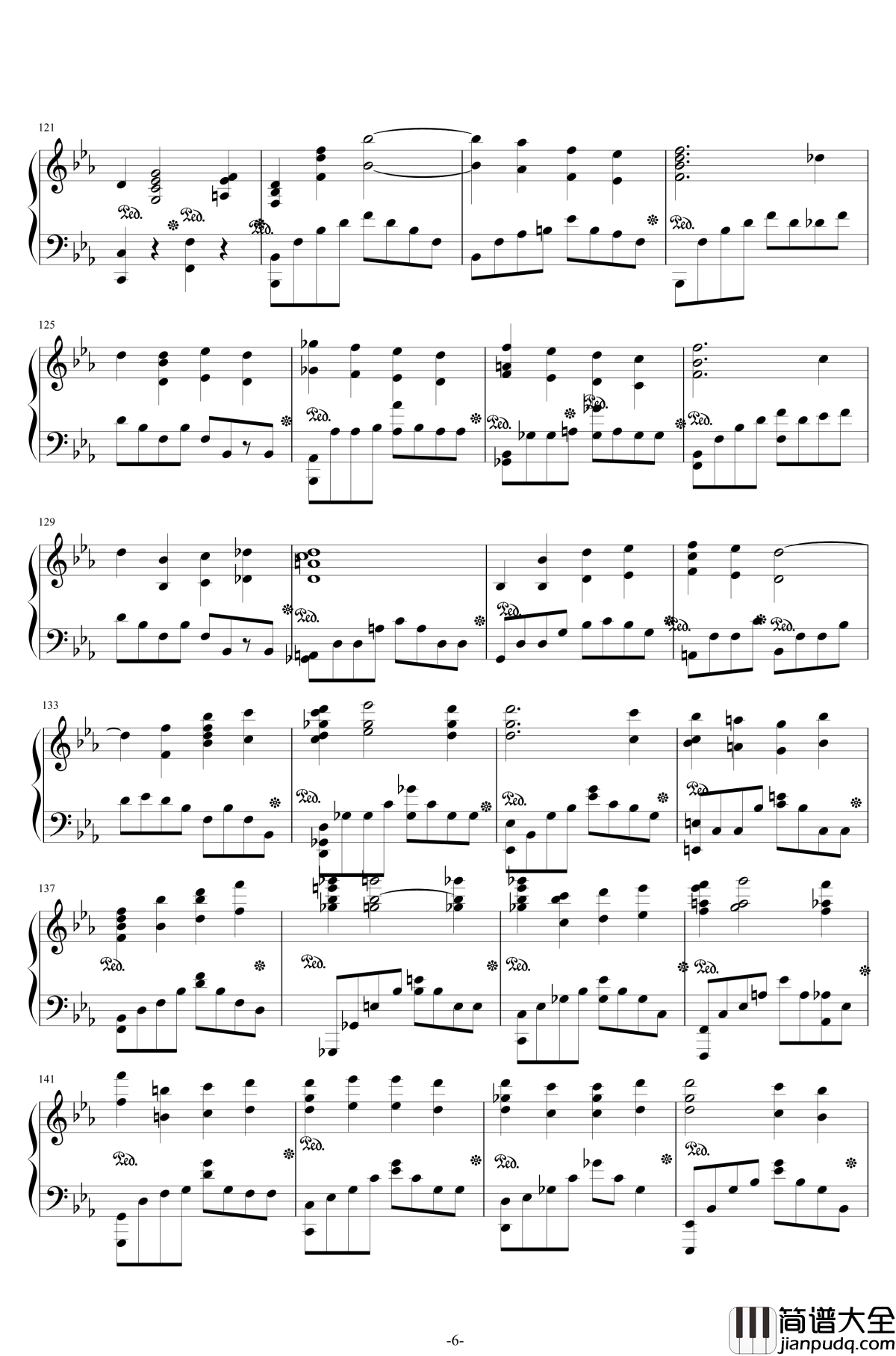 第二钢琴协奏曲钢琴谱_第三乐章独奏版_c小调_拉赫马尼若夫