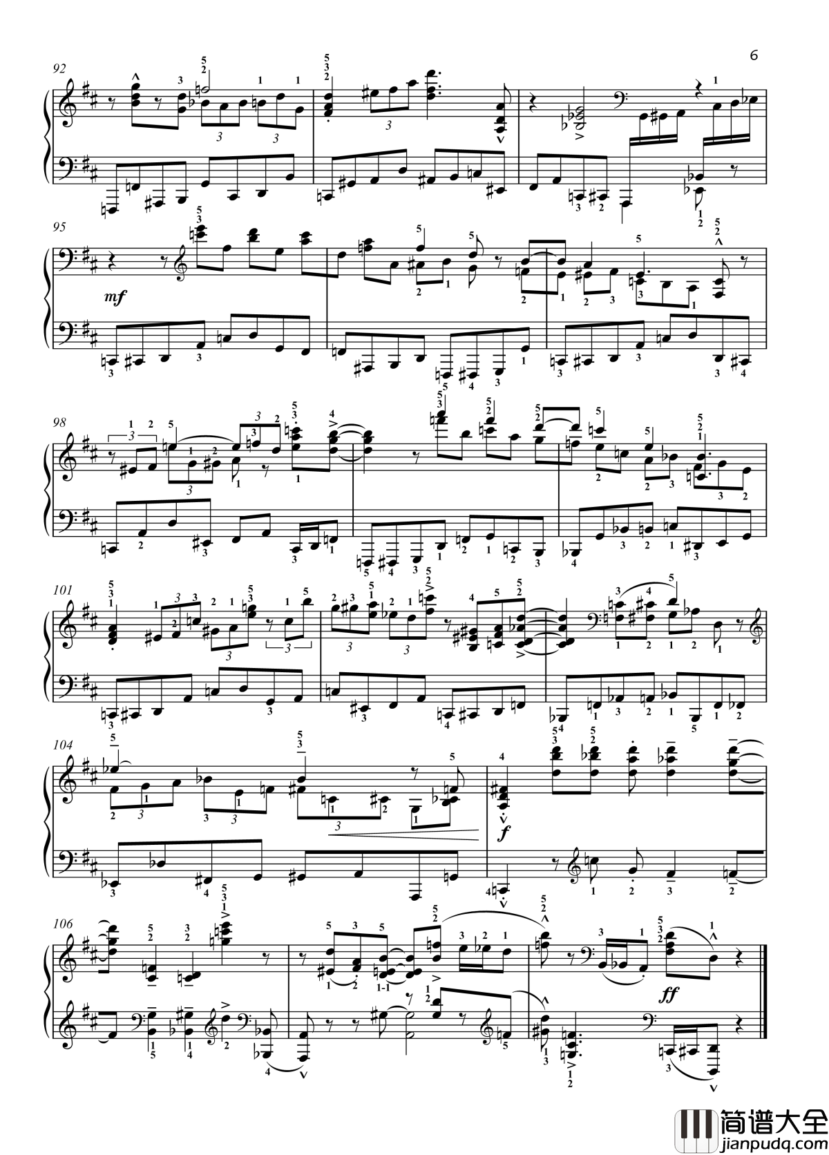 Eight_Concert_?tudes_Op_40___No._5._Shuitka钢琴谱__八首音乐会练习曲__爵士_尼古拉·凯帕斯汀_Nikolai_Kapustin_带指法
