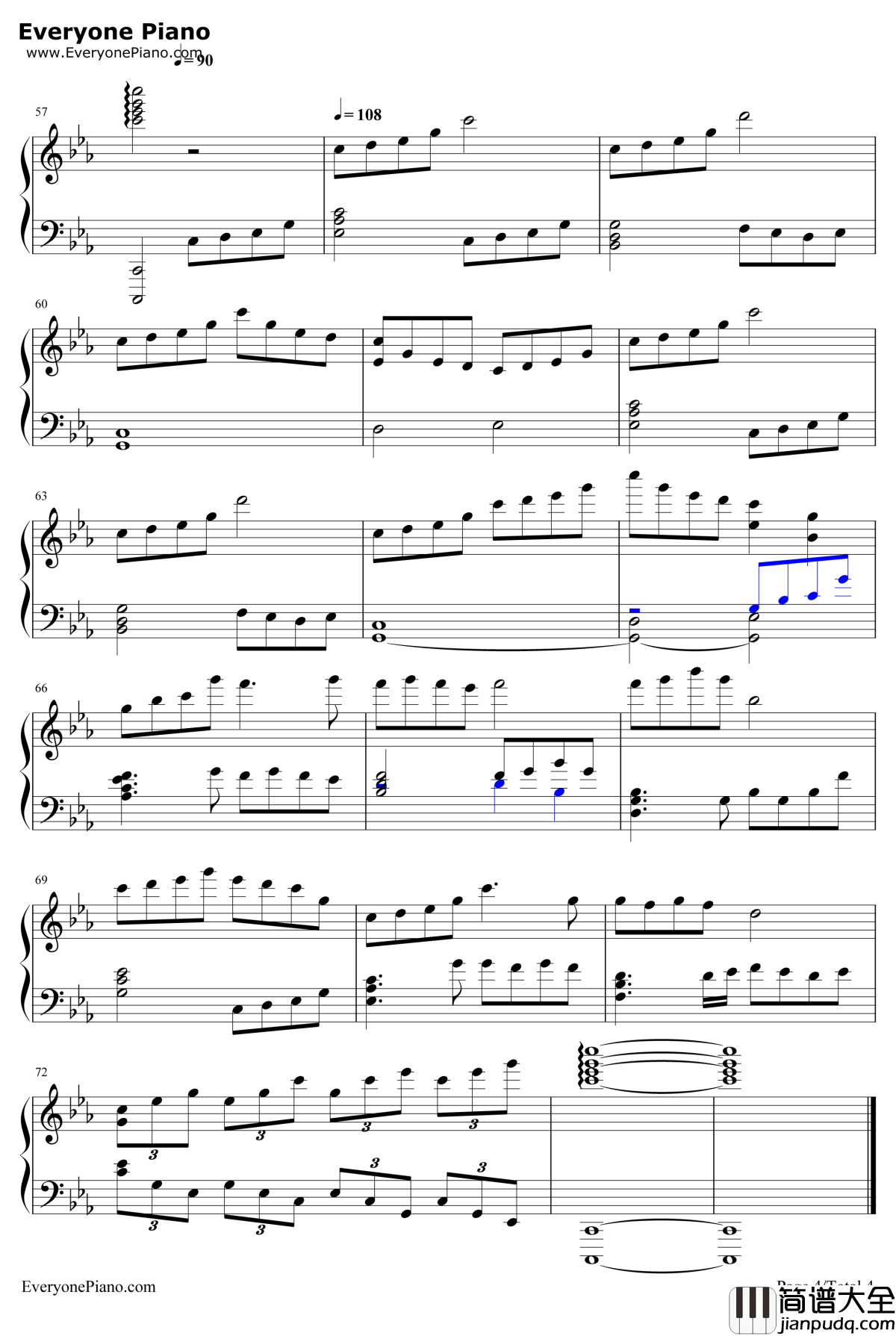 夜的钢琴曲5钢琴谱_石进_华丽版