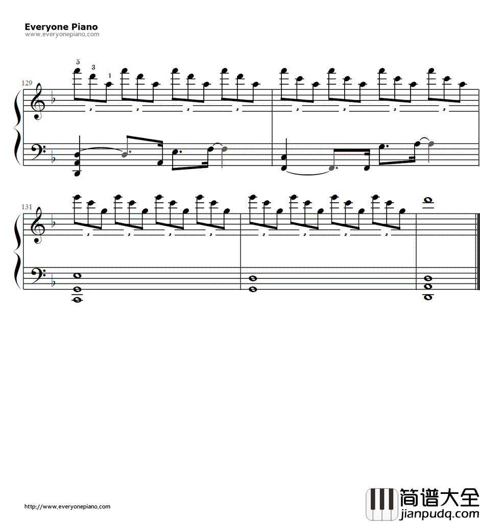 How_You_Remind_Me钢琴谱_Avril_Lavigne__海贼王剧场版:Z_主题曲