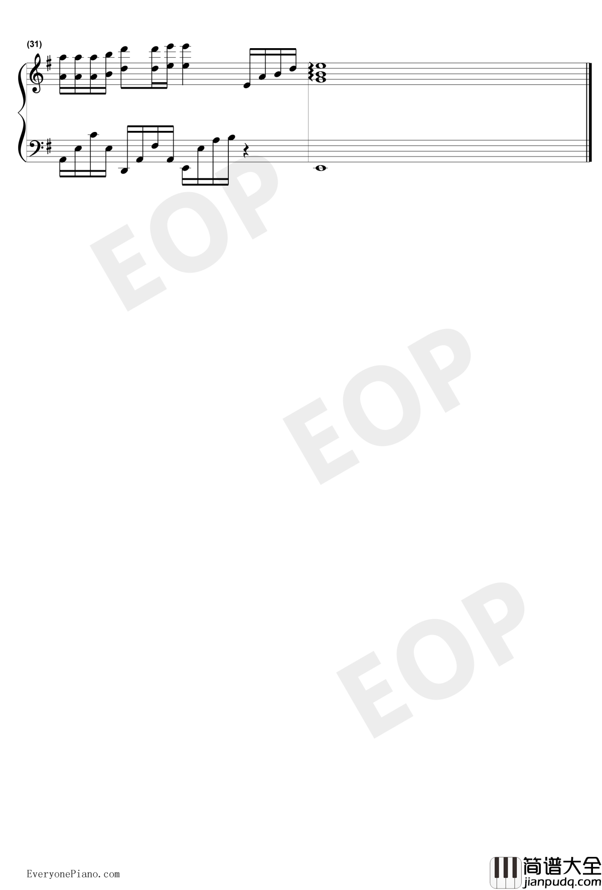 逍遥钢琴谱_霍建华_新笑傲江湖主题曲独奏版