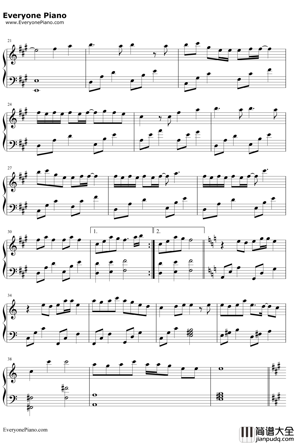 渡月橋~君想ふ~钢琴谱_仓木麻衣_名侦探柯南片尾曲