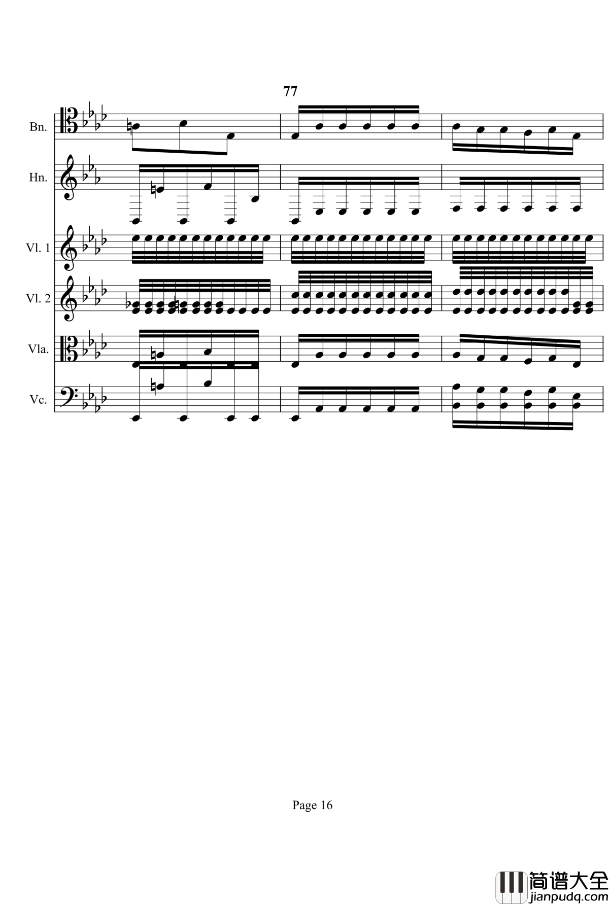 奏鸣曲之交响钢琴谱_第12首_Ⅰ_贝多芬_beethoven