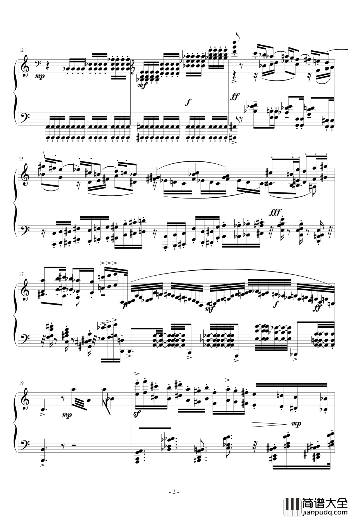 小温狂想曲2.18钢琴谱_献给comicker_一个球