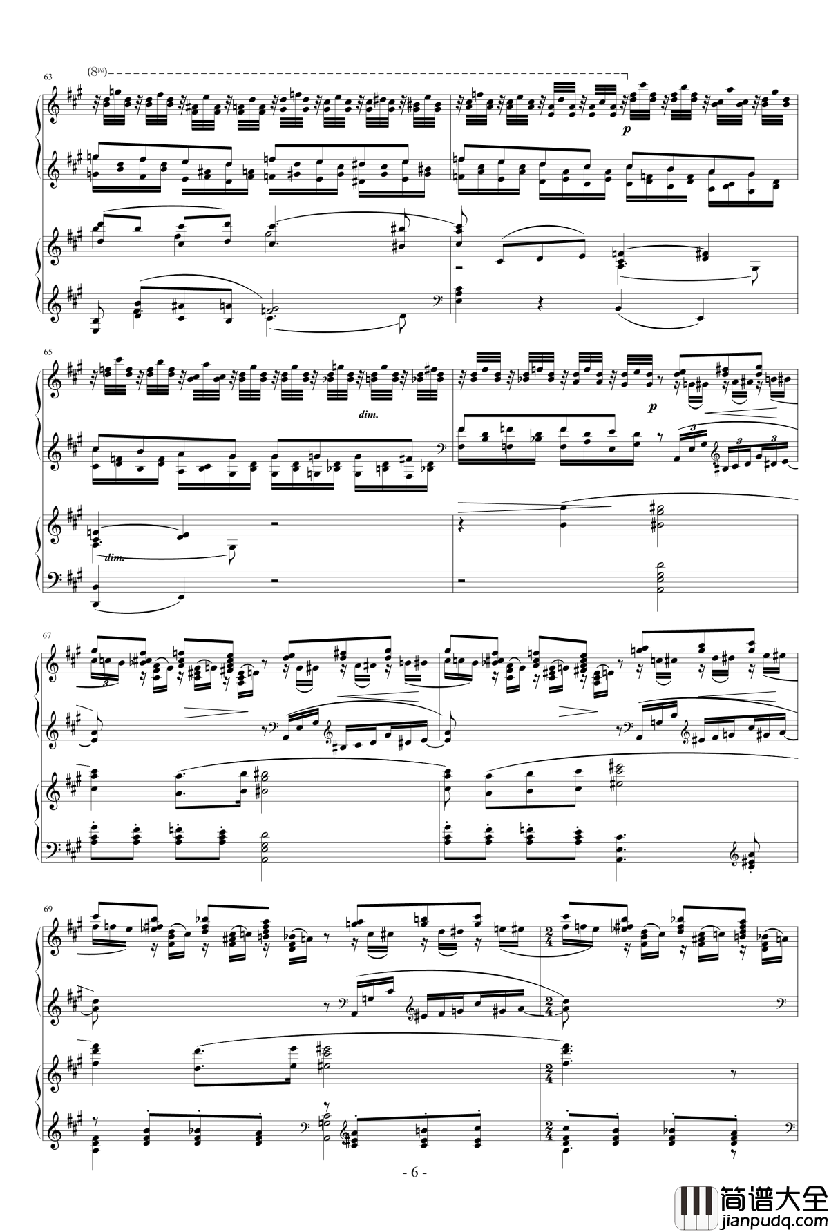 拉赫玛尼诺夫第一钢琴协奏曲_Op.1钢琴谱_拉赫马尼若夫