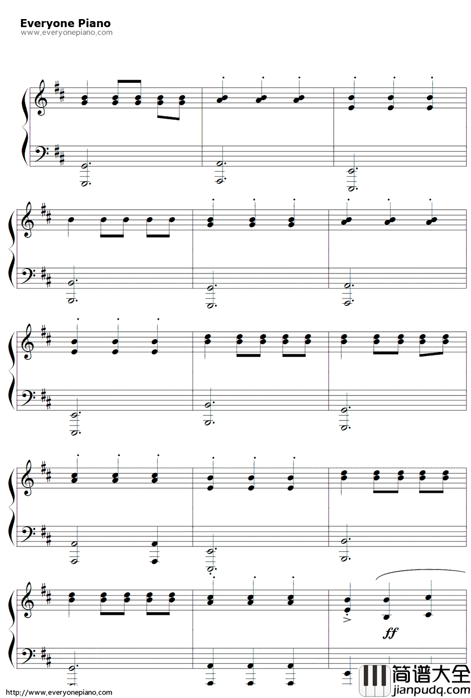 上古卷轴5:天际主题曲钢琴谱_Jeremy_Soule