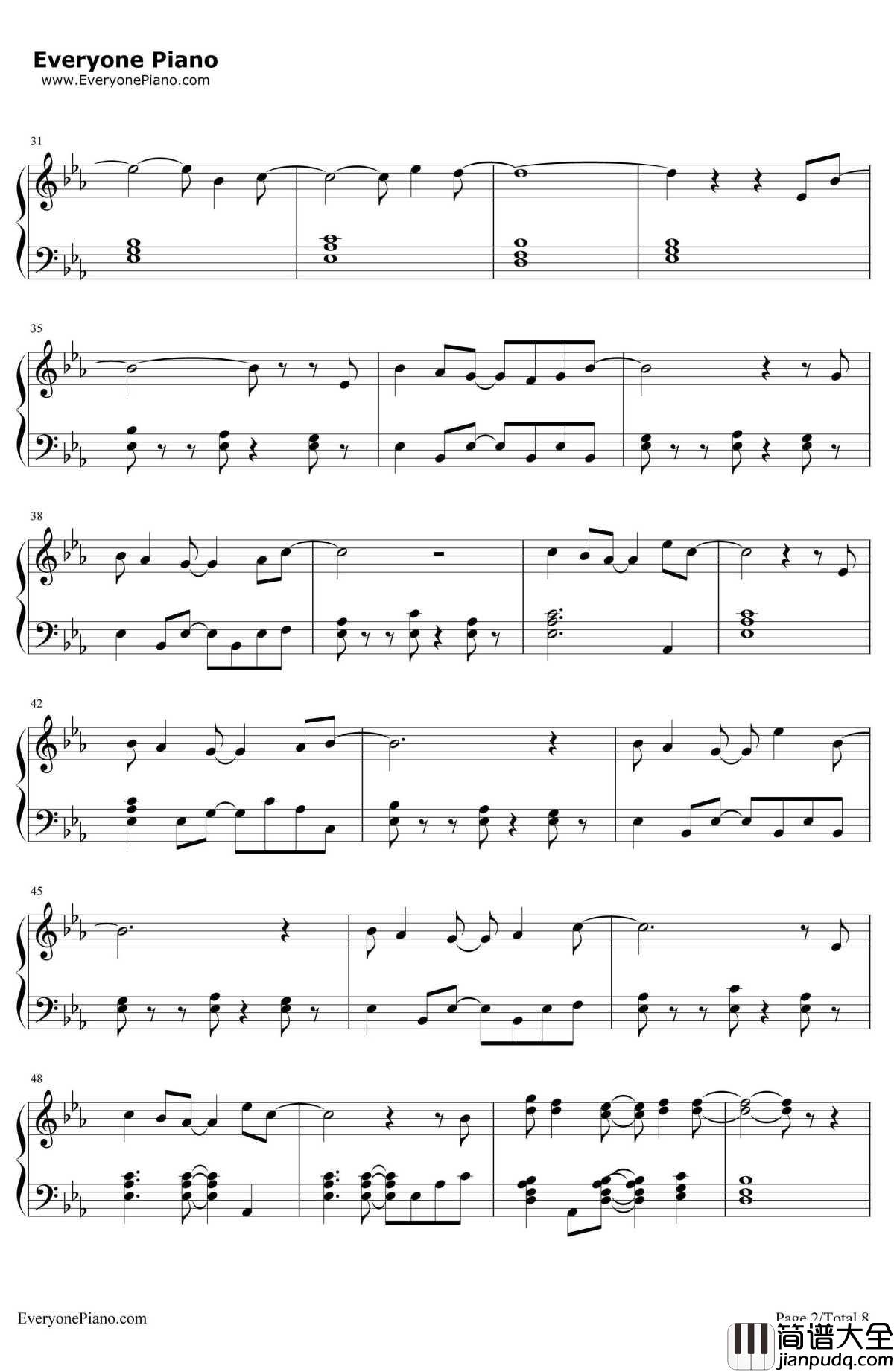 I_Remember_You钢琴谱_TomChaplin