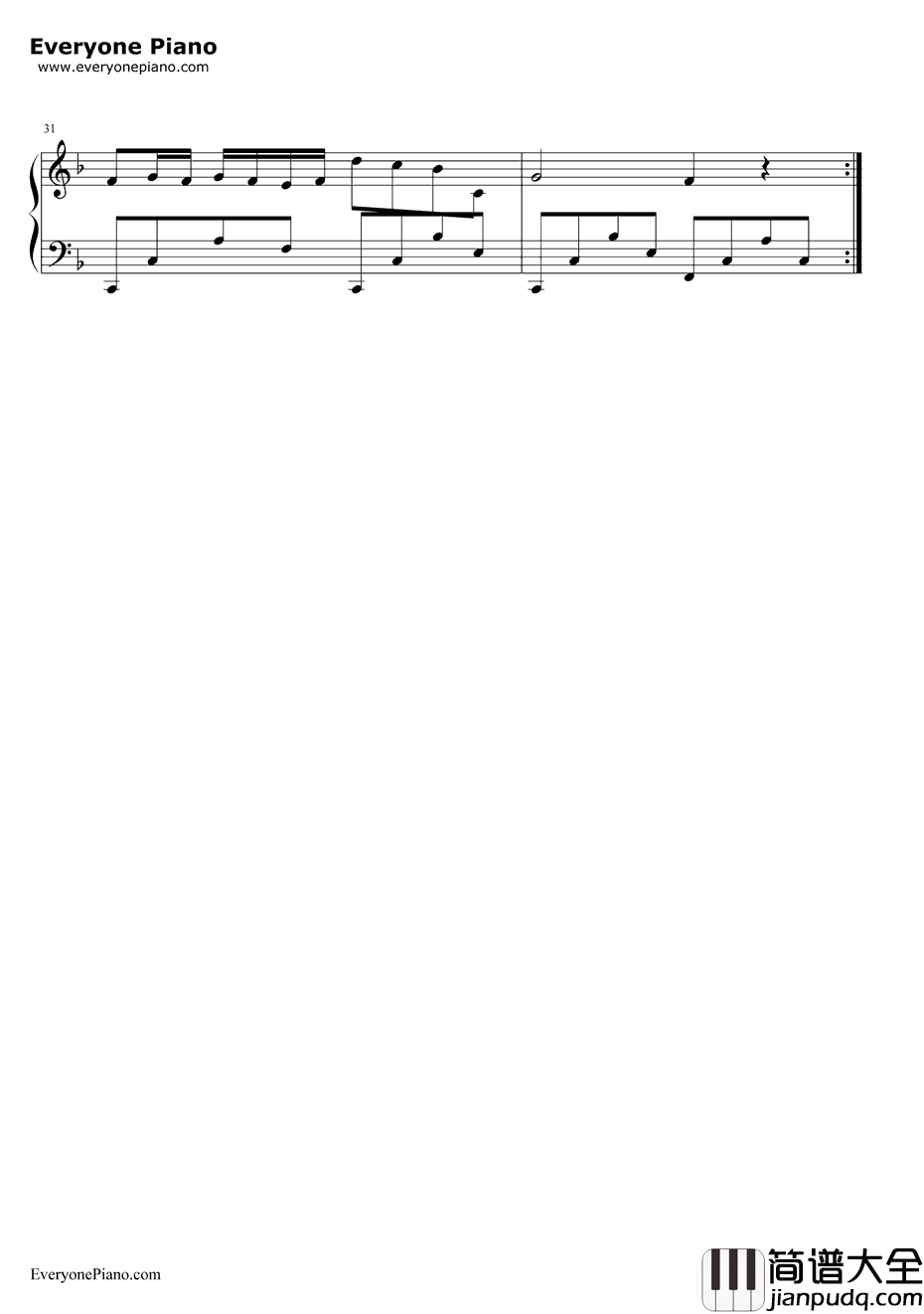 葬礼进行曲钢琴谱_肖邦