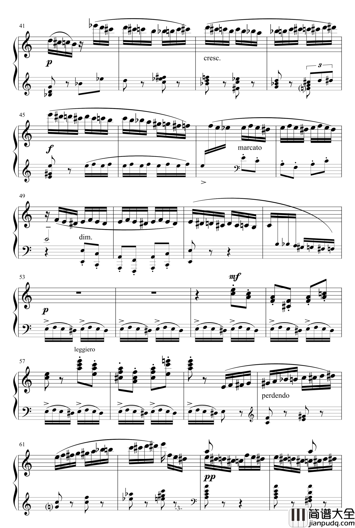 野蜂飞舞钢琴谱_钢琴曲_里姆斯基_柯萨科夫