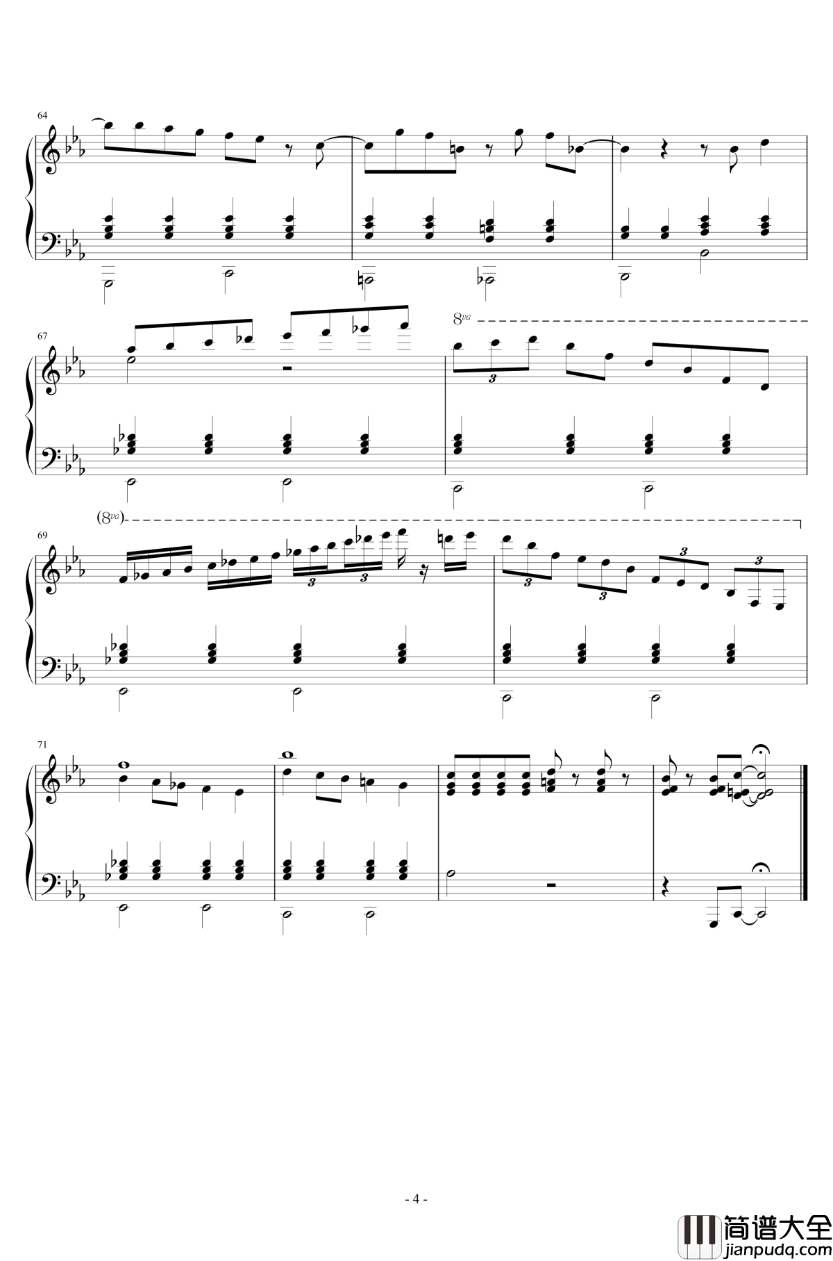 Lullaby_of_Birdland钢琴谱_菅野よう子