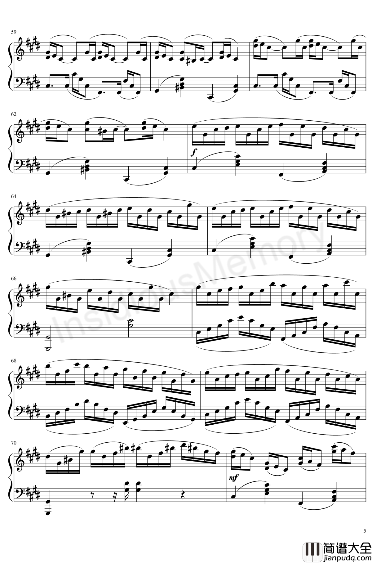 克罗地亚狂想曲钢琴谱_马克西姆_Maksim·Mrvica