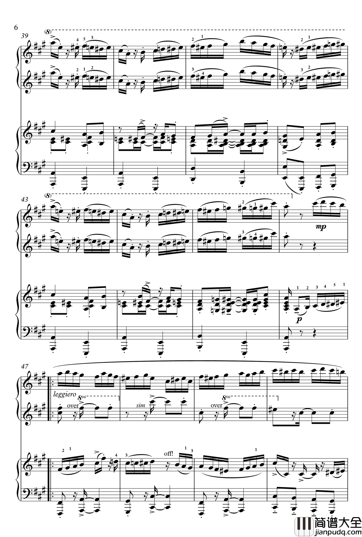 巴西桑巴土耳其进行曲钢琴谱_Philip_R_Buttall_?__四手联弹