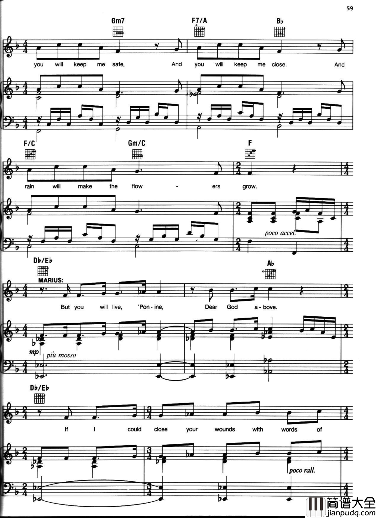 悲惨世界弹唱谱全集钢琴谱_Les_Miserables