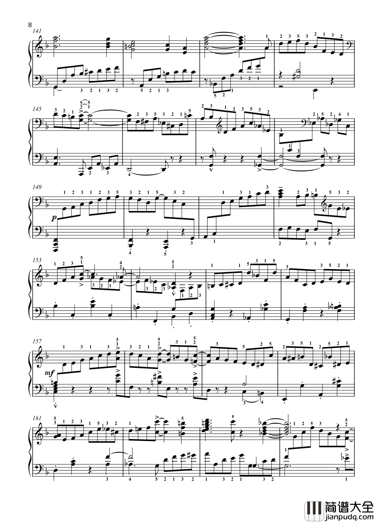 8._Final钢琴谱_带指法_八首音乐会练习曲_Eight_Concert_?tudes_Op_40___No.__爵士_尼古拉·凯帕斯汀