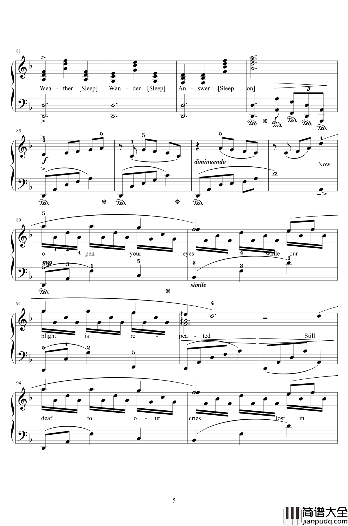 Answers钢琴谱_Distant_Worlds_25th_Anniversary_Susan_Calloway