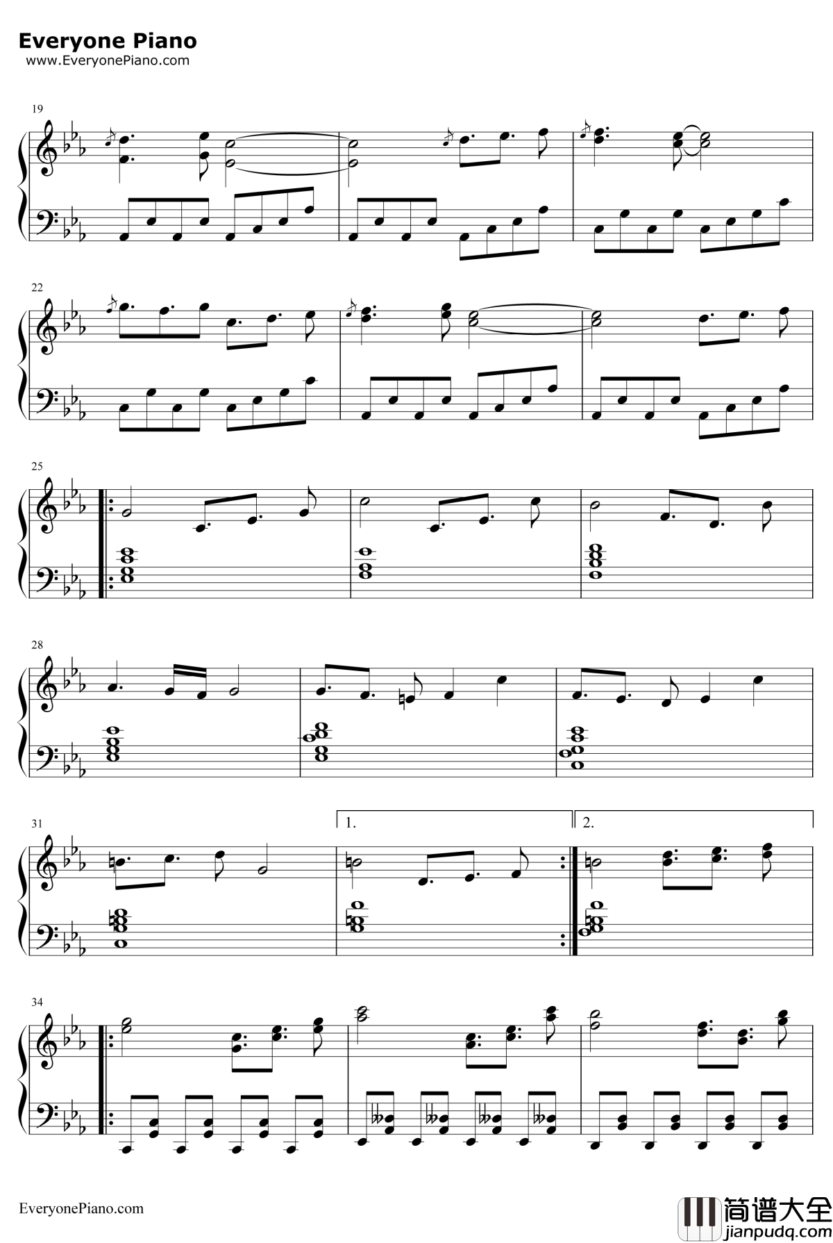 不思议の国のアリス钢琴谱_东方Project_东方怪绮谈Extra面主题曲