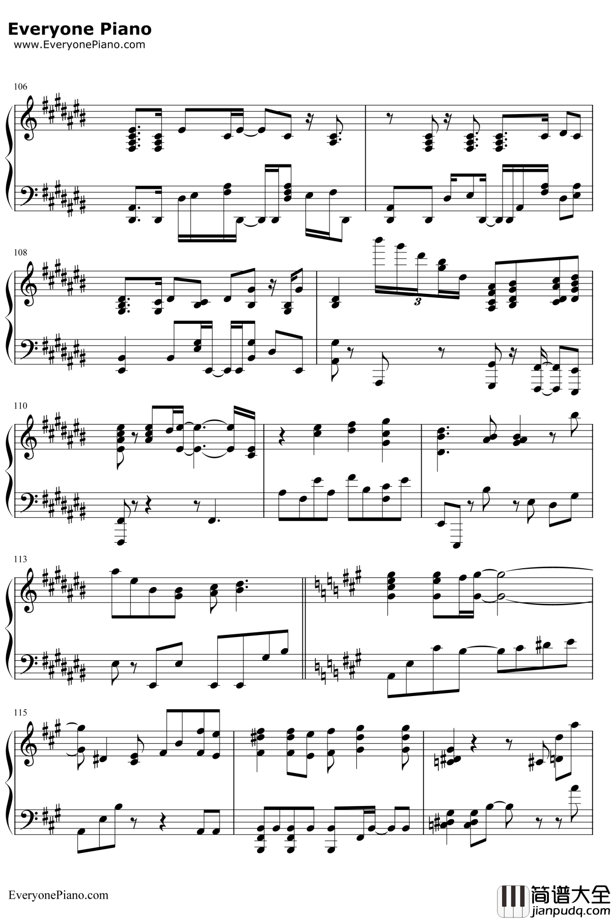 鸟之诗钢琴谱_Lia_动画AIR主题曲