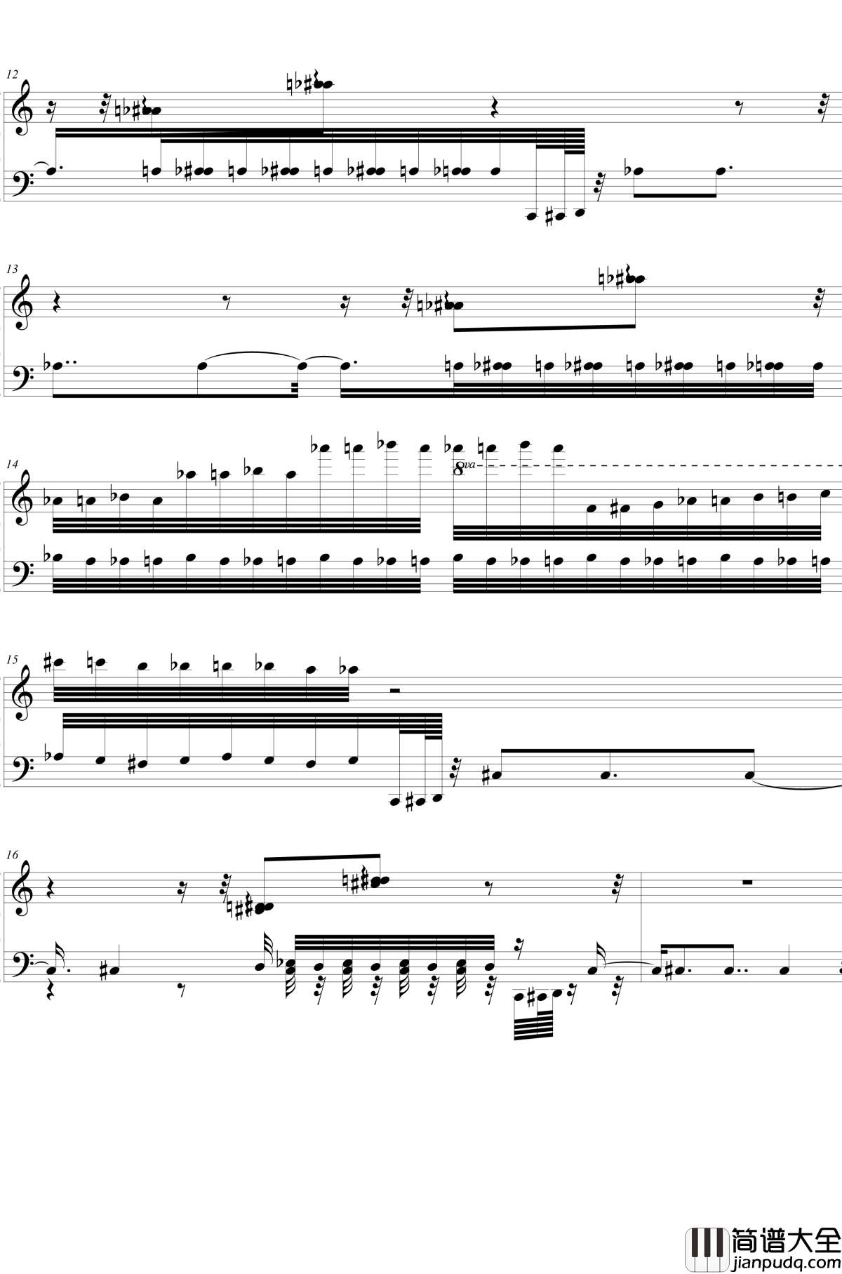HSE超技练习曲2钢琴谱_火蚁_2dgdsvshh