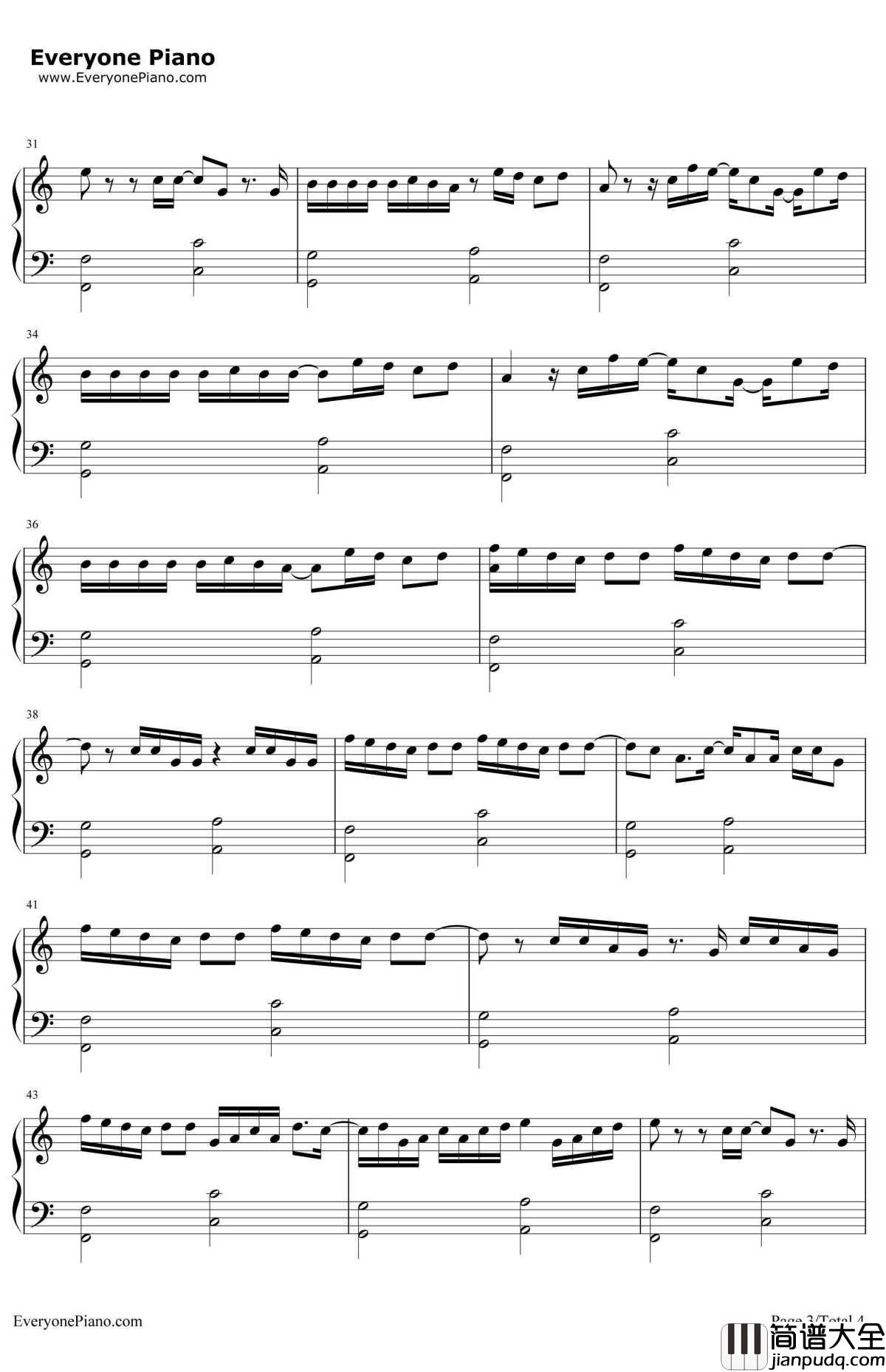 I Don't Wanna Live Forever钢琴谱_Zayn_Malik,Taylor_Swift__五十度灰2_的主题曲