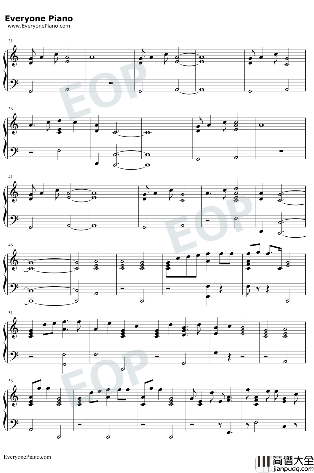 Us钢琴谱_James_Bay