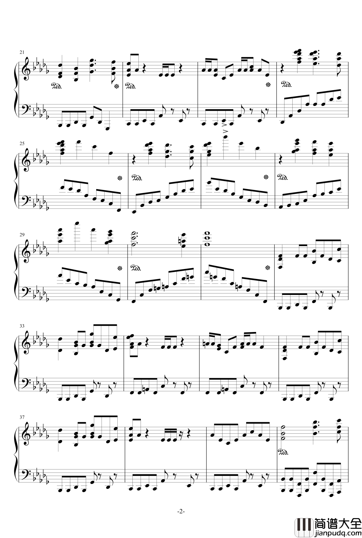 西游记主题曲钢琴谱