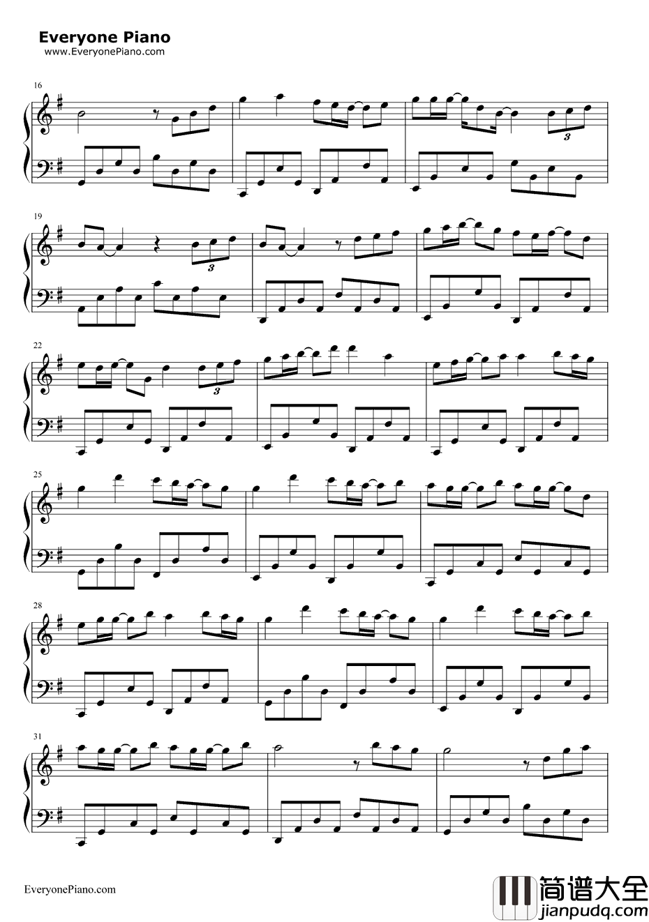 情歌钢琴谱_梁静茹_败犬女王插曲