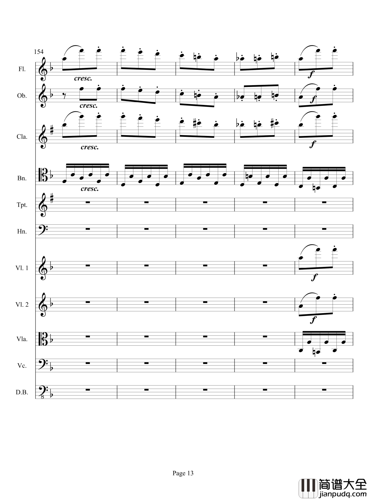 奏鸣曲之交响钢琴谱_第17首_Ⅲ_贝多芬_beethoven