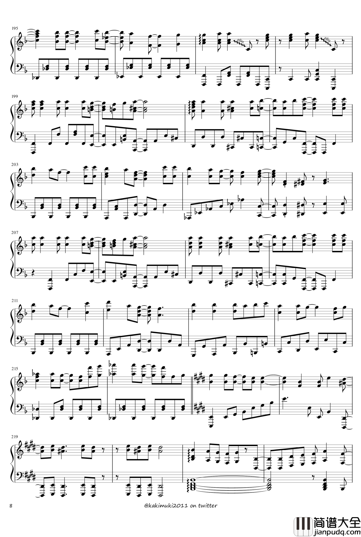 72首动漫名曲连弹钢琴谱_part_3_触手猴