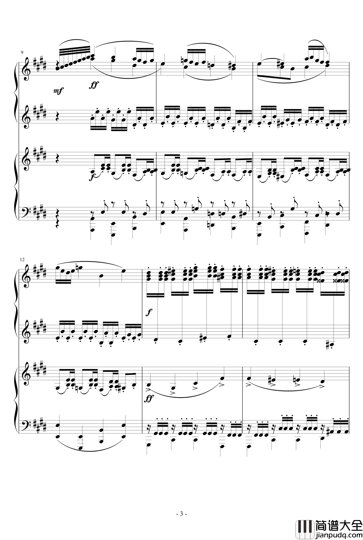 小温狂想曲2.9钢琴谱_完整版_一个球