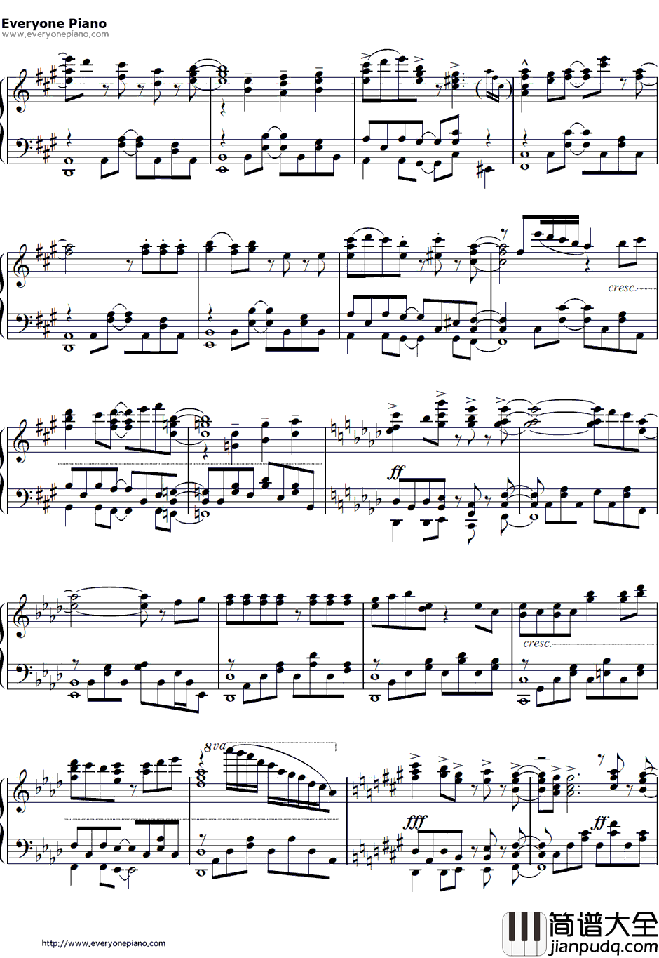比翼の羽根钢琴谱_eufonius_缘之空主题曲